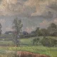 Vintage Impressionist Landscape Oil Painting by Holger Havrehed