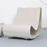 Swisspearl/Eternit Willy Guhl set of 2 Loop Chairs and 1 Loop Table