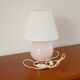 Lampe boule à poser en opaline, rose, art déco, 1930