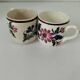 Pair of antique Saint-Amand cups – Floral decoration 4146 (1930s–50s)