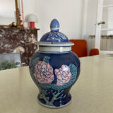 Vase rose et bleu