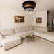 Canapé d'angle modulable xl bobochic nihad velours côtelé beige. très bon é