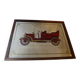 Screen-printed mirror of old car "1906 Spyker" vintage 1970s