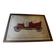 Screen-printed mirror of old car "1906 Spyker" vintage 1970s