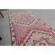 1970s Turkish hand-knotted wool cotton pink runner rug 94x335