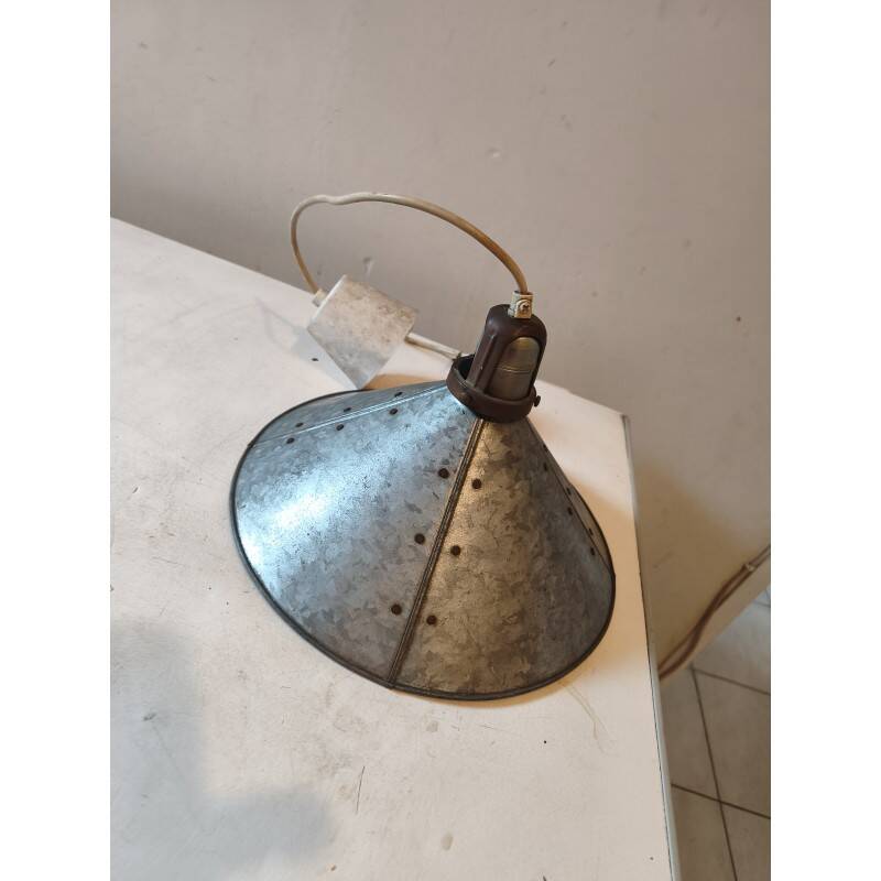 Galvanised metal and brass industrial suspension
