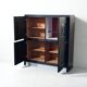 Belgian brutalist black bar cabinet