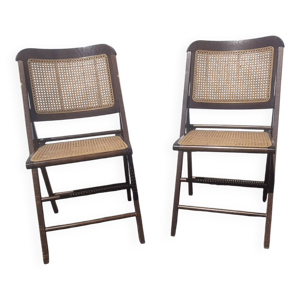 Vintage 2 chaises pliantes - bois