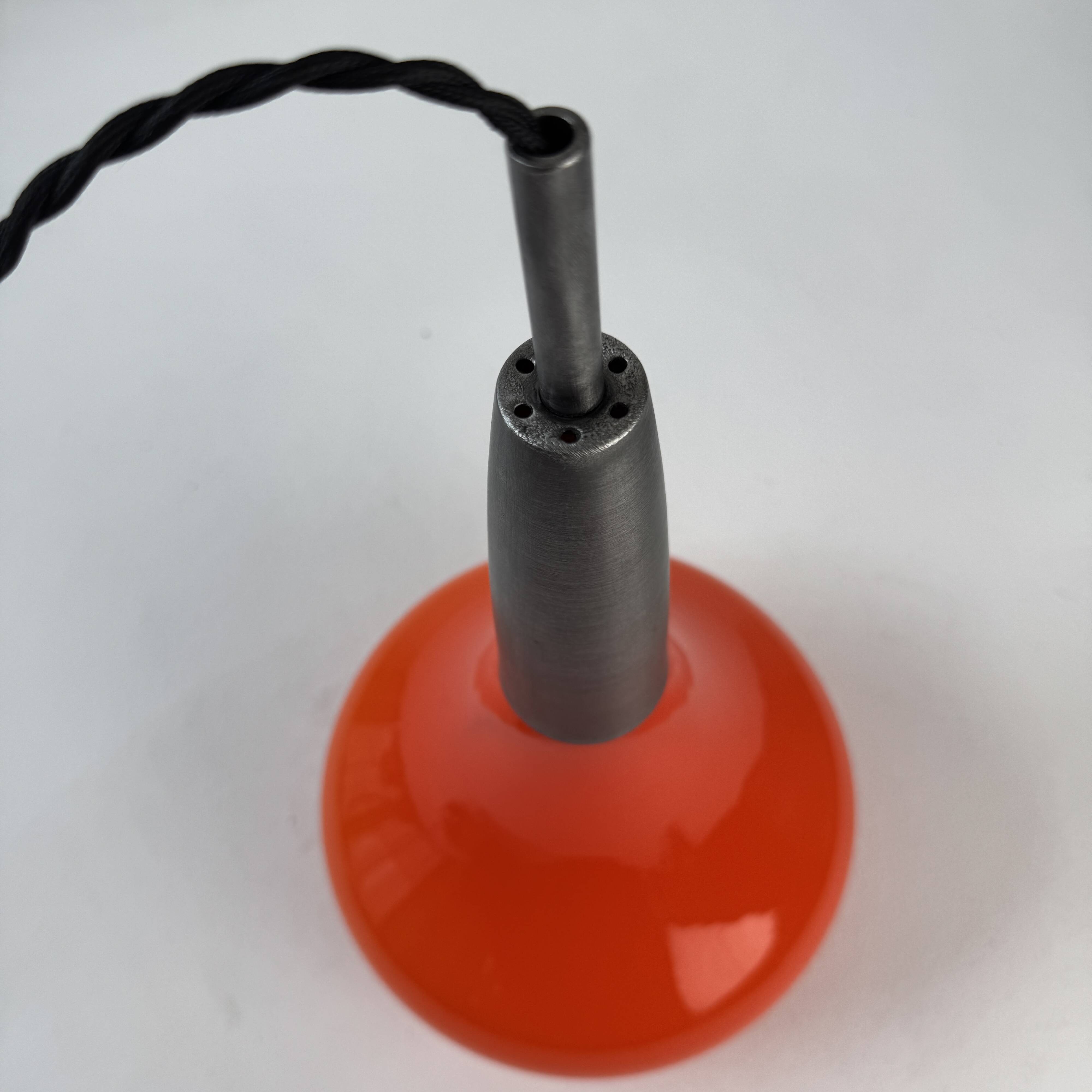 Ancienne suspension goutte orange 1970  vintage