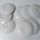 antique dessert service Lunéville 8 plates + 1 cake dish