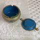 Enamelled brass ashtray