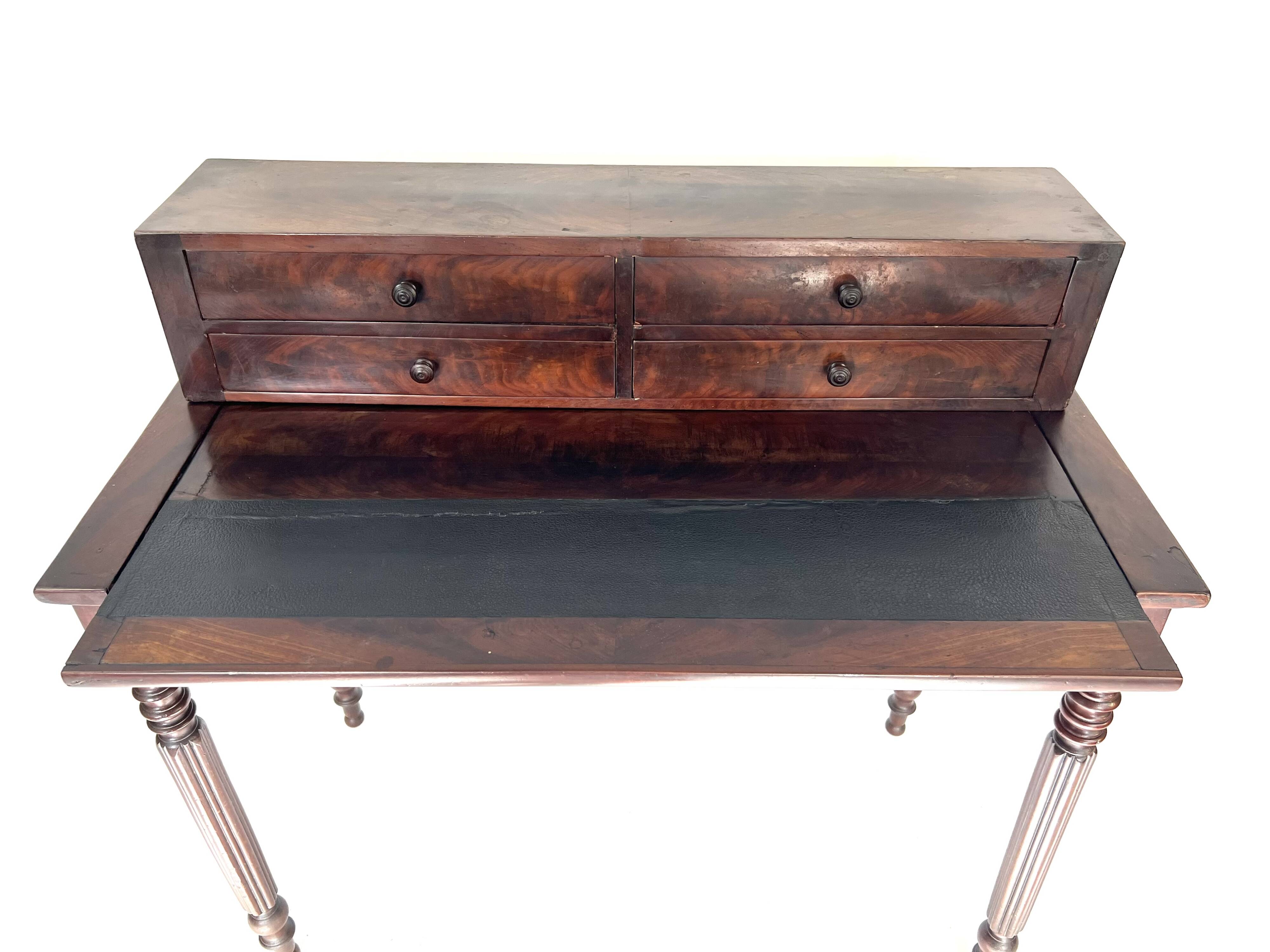 Stepped bedroom desk for small space