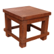 Old small Burmese teak workshop bedside table