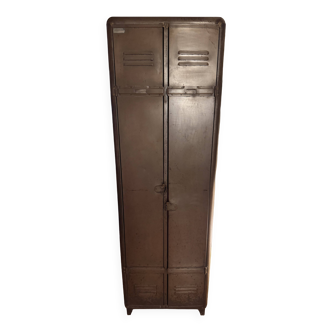 Vintage metal cabinet with 2 doors