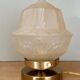 Vintage art deco globe table lamp in frosted glass