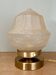 Vintage art deco globe table lamp in frosted glass