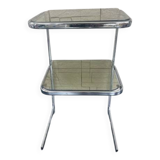 Superb little glass and metal table.