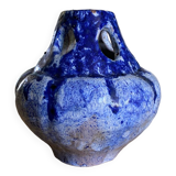 Fat lava glazed ceramic vase