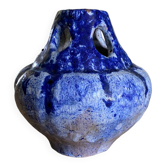 Fat lava glazed ceramic vase