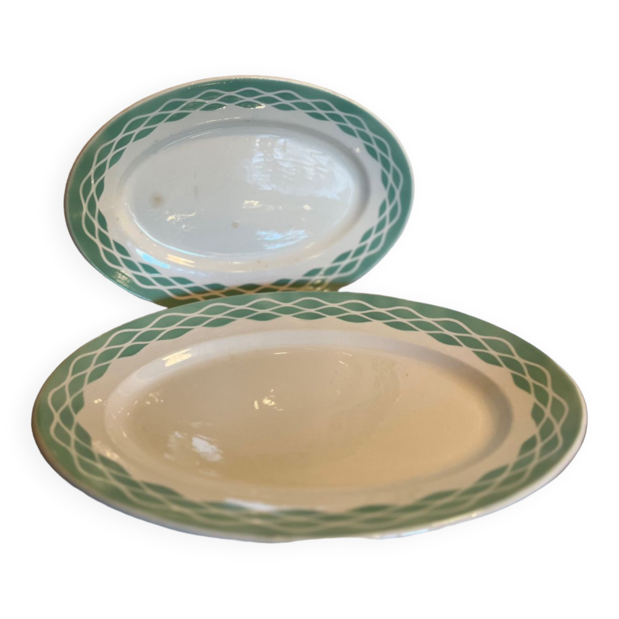 Lot de 2 plats de services Digoin Sarreguemines 1970