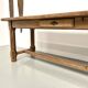 Table de ferme XIXe siècle en chêne et noyer