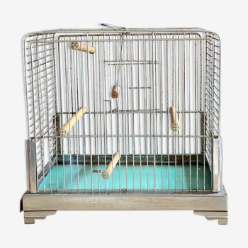 Cage à oiseaux ancienne chromée