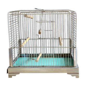 Cage à oiseaux ancienne chromée