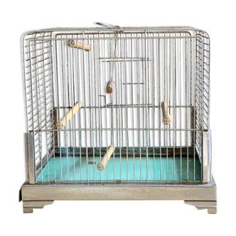 Old chrome bird cage