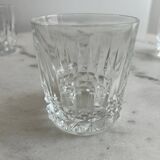 Set of three crystal whiskey glasses