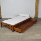Pierre Chapo L03 Daybed In Solid Elm, France 1960s