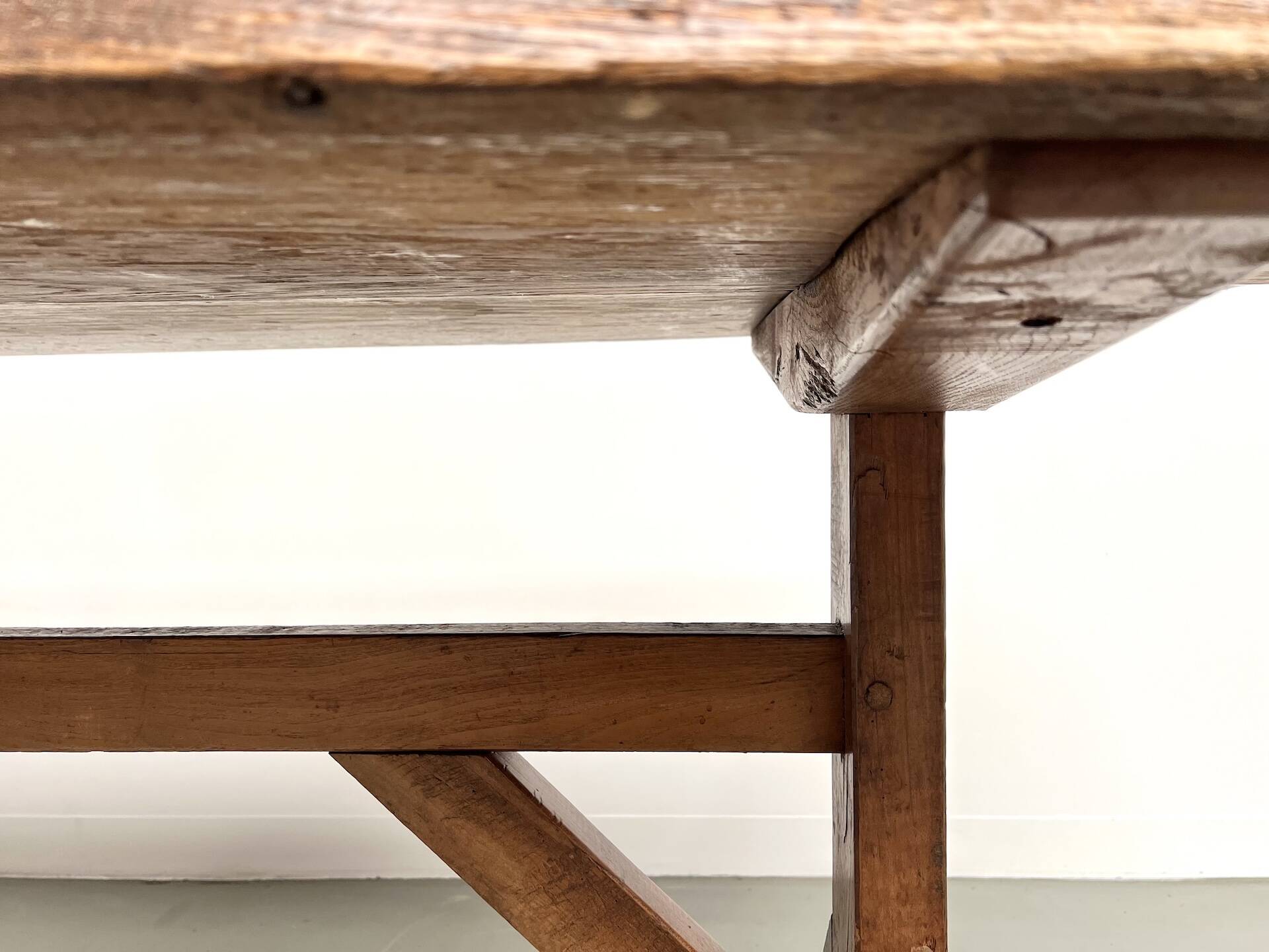 19th century brutalist oak table