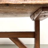 19th century brutalist oak table