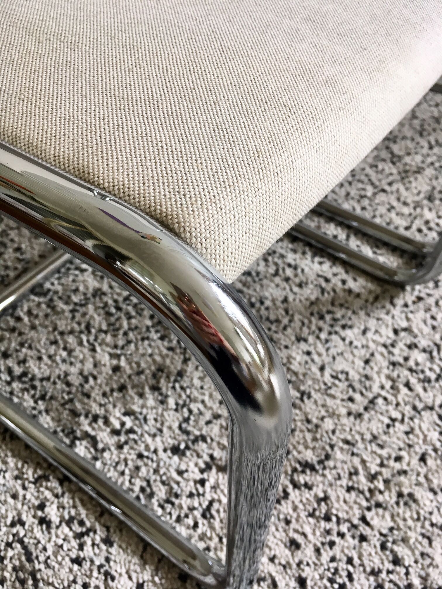 Set of restored vintage chairs with "Luge" feet