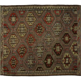 Anatolian handmade kilim rug 243 cm x 185 cm
