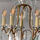 Lustre pampilles en cristal style Louis XVI, XXème