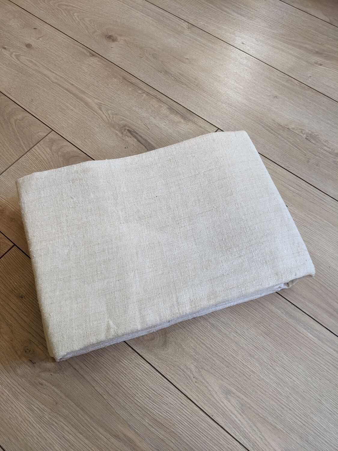 LM embroidered antique hemp sheet