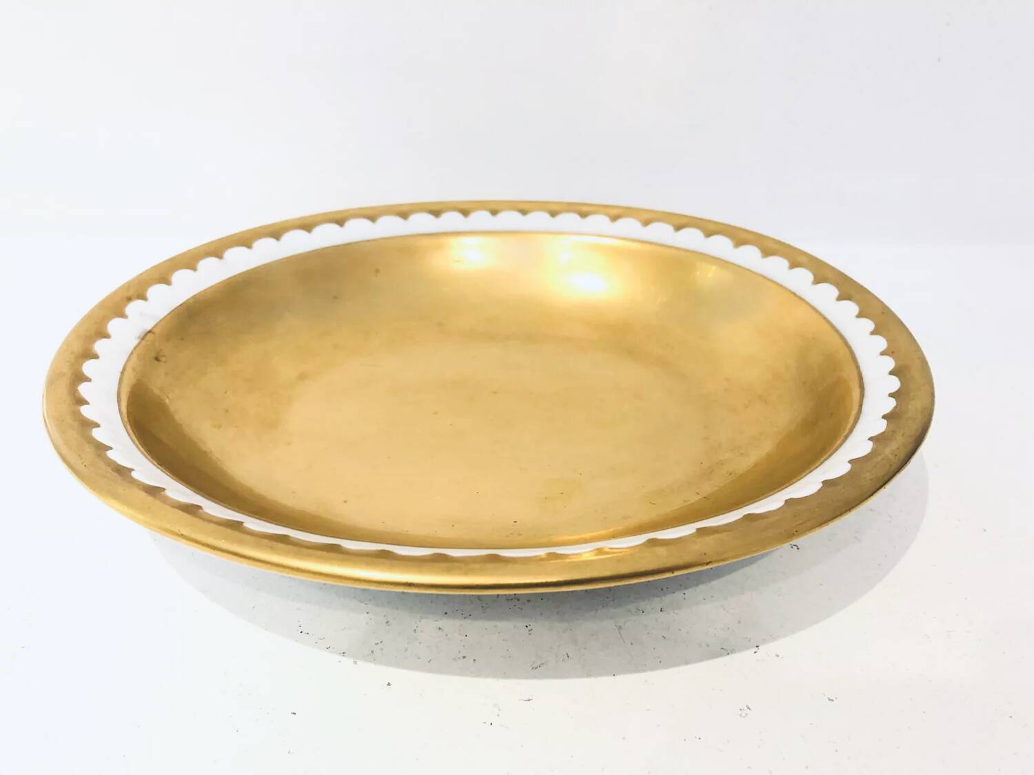 Small white glazed porcelain trinket dish – Portugal?