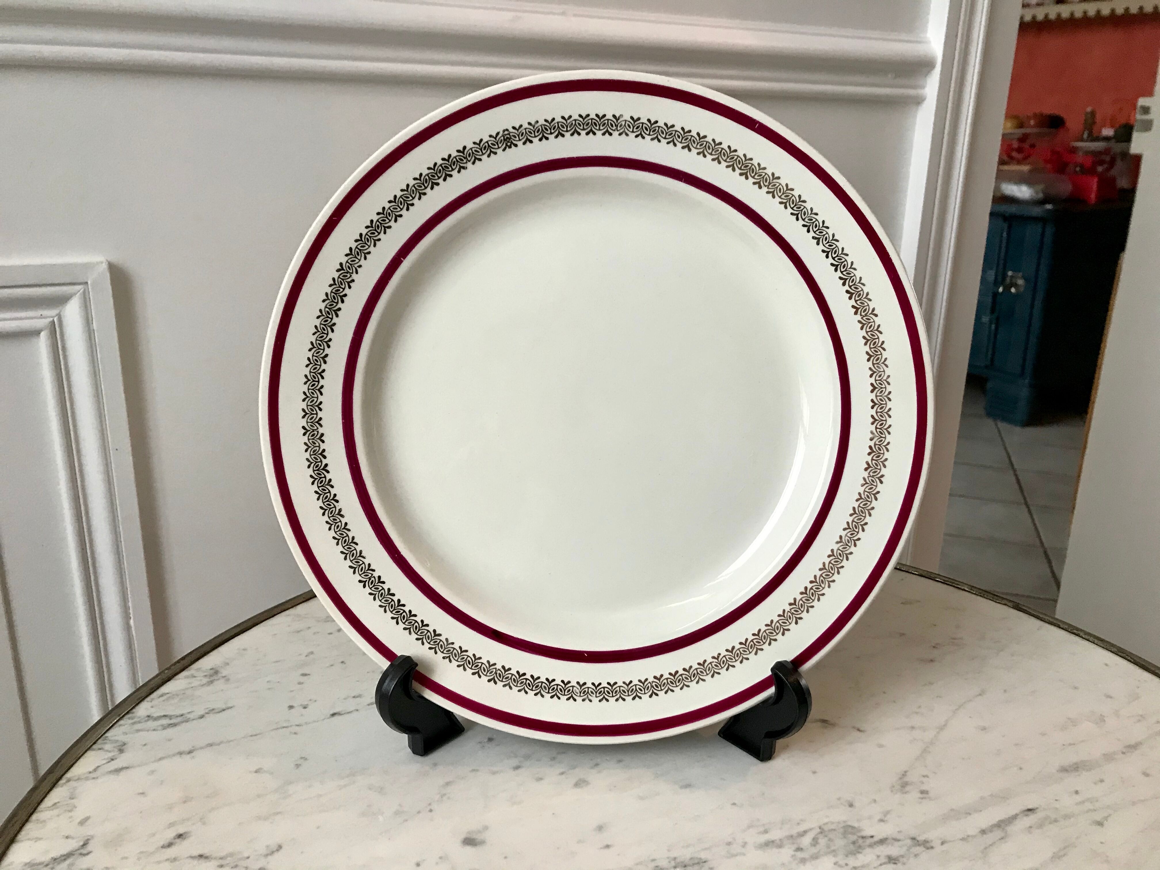 Round dish Gien 50s