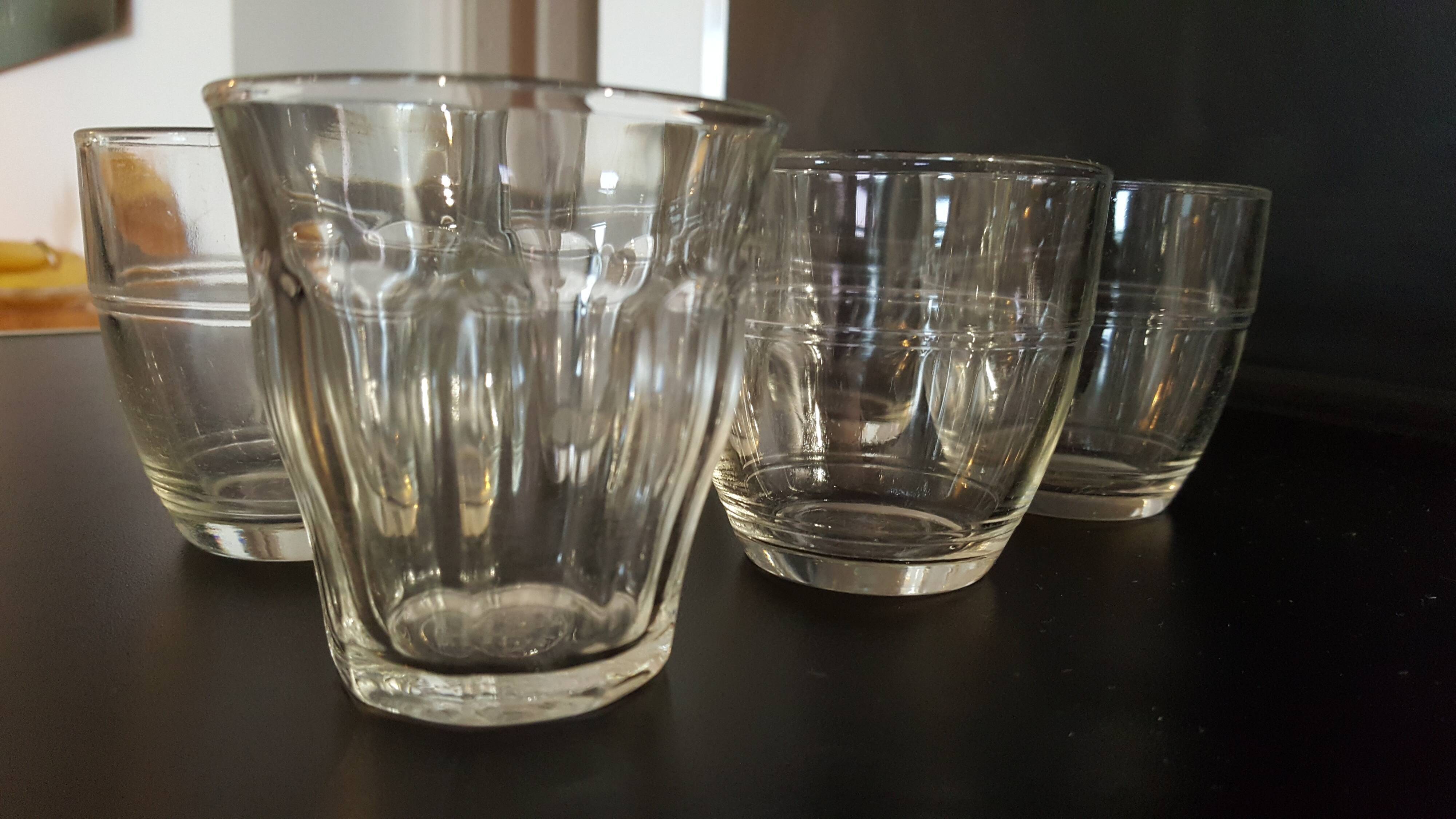 6 canteen duralex glasses