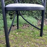Pair of Thonet armchairs model 225 in stained black beech.