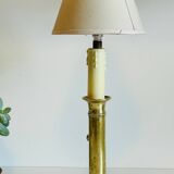 Vintage Solid Brass Candlestick Lamp