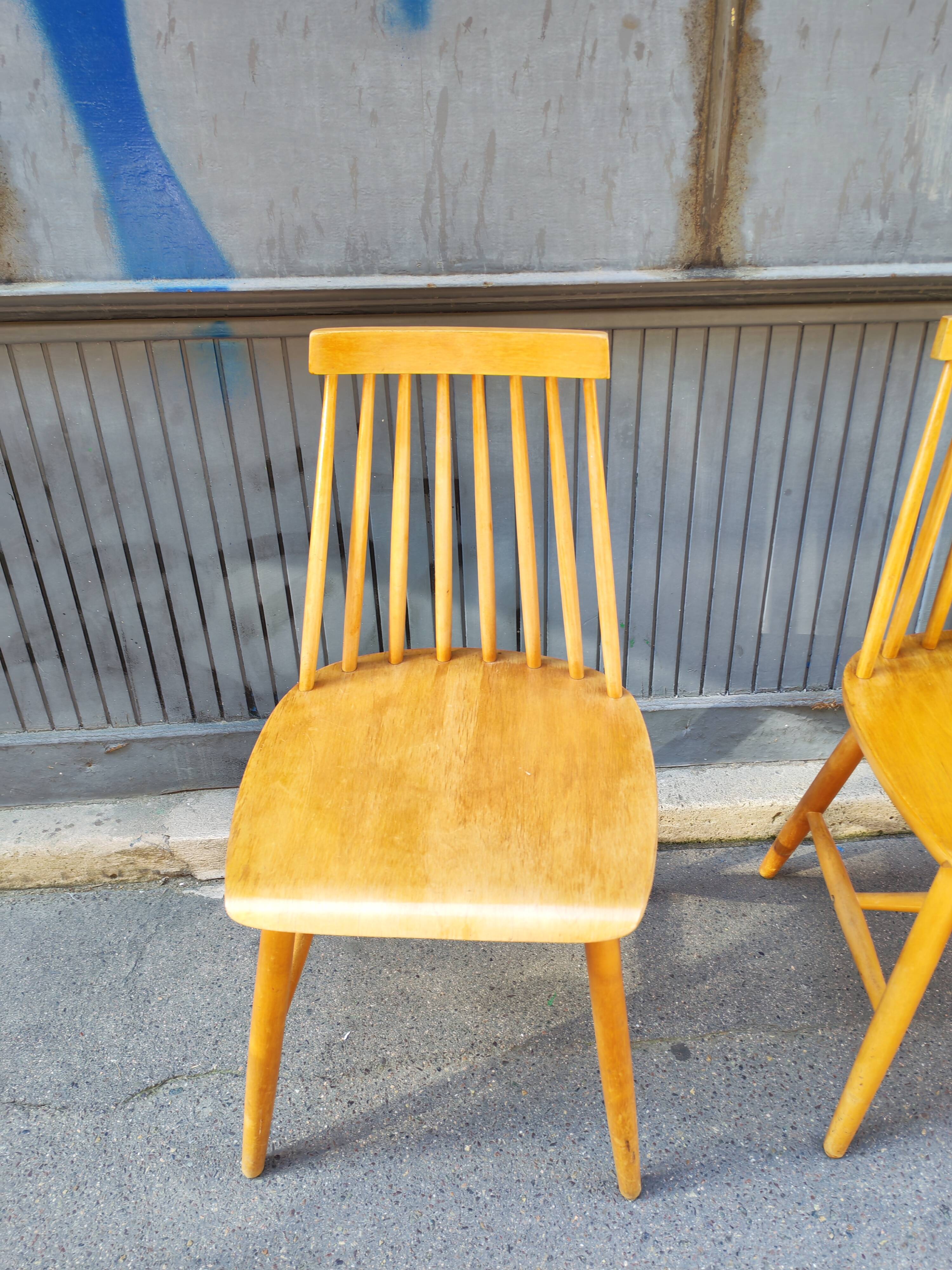 Pair of Scandinavian Pinnstol Suede chairs 1960