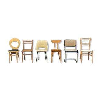 Lot of 6 vintage chairs