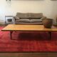 Modernist light wood and metal coffee table 1950