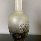 Soliflore Vase with Autumn Decoration In Grisaille circa 1900