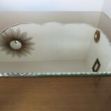 Bevelled mirror free form art deco years 40/50 - 48x35cm