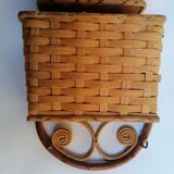 Rattan mail letter holder