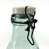 Large "Mercur" glass bottle with ceramic stopper • 2L • 1930