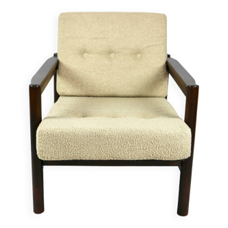 Vintage Boucle Lounge Chair in Beige, 1970s