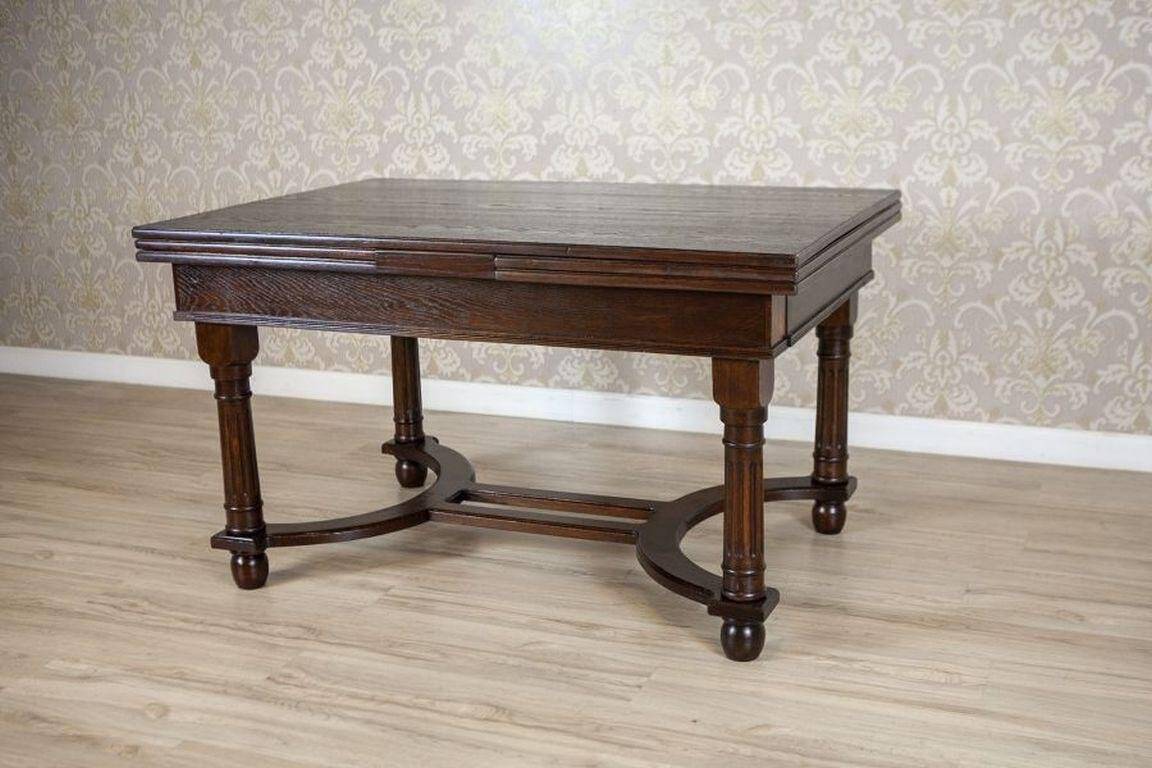 Early 20th Century Extendable Oak Dining Table, 1930s